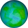 Antarctic ozone map for 2025-01-25